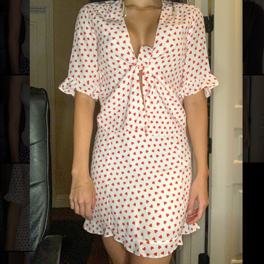 Zara heart print matching set